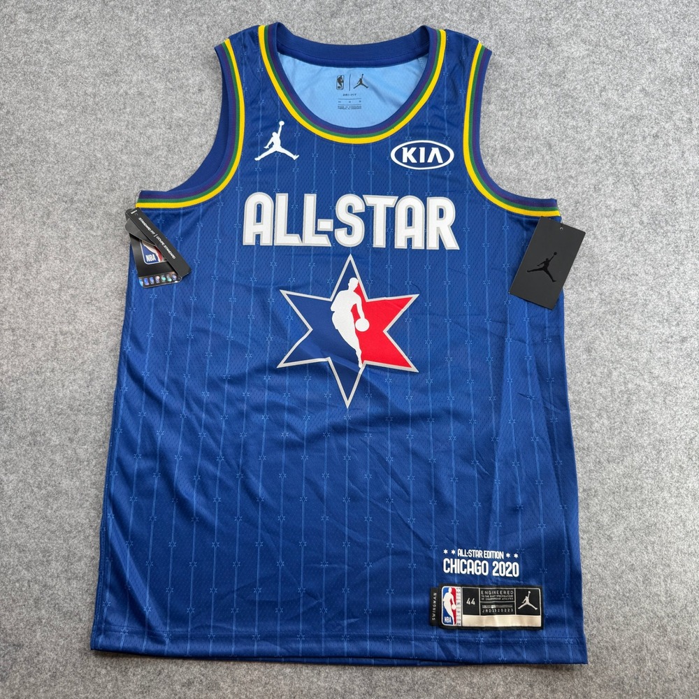 Jordan NBA All-Star 2020 Chicago Kyrie Irving 11 Blue Jersey Mens Size 44 M NEW